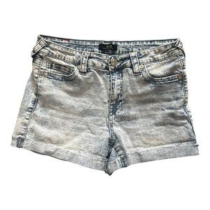 True Religion Jennie Curvy Short Mid Rise Super Skinny Fit Denim Wash Jean Sz 28